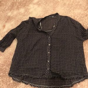 Cotton gauze button down